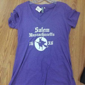 Salem MA. Witch Tee Purple